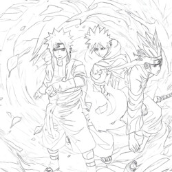 Coloring page - Os heróis de anime Naruto