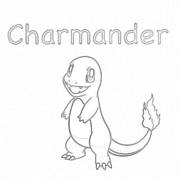 Charmander Pokemon - Coloring page