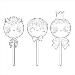 Sweet Lollipop - Coloring page