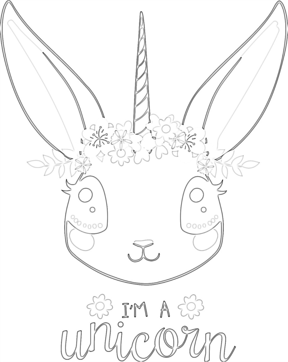 Bunny Unicorn - Coloring page