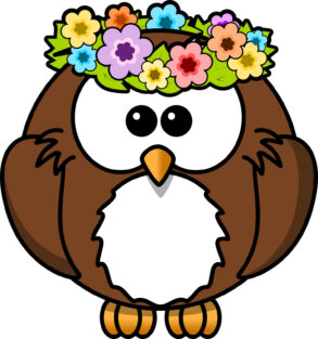 Owl With Flowers - Original image