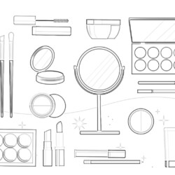 Makeup Tools - Printable Coloring page