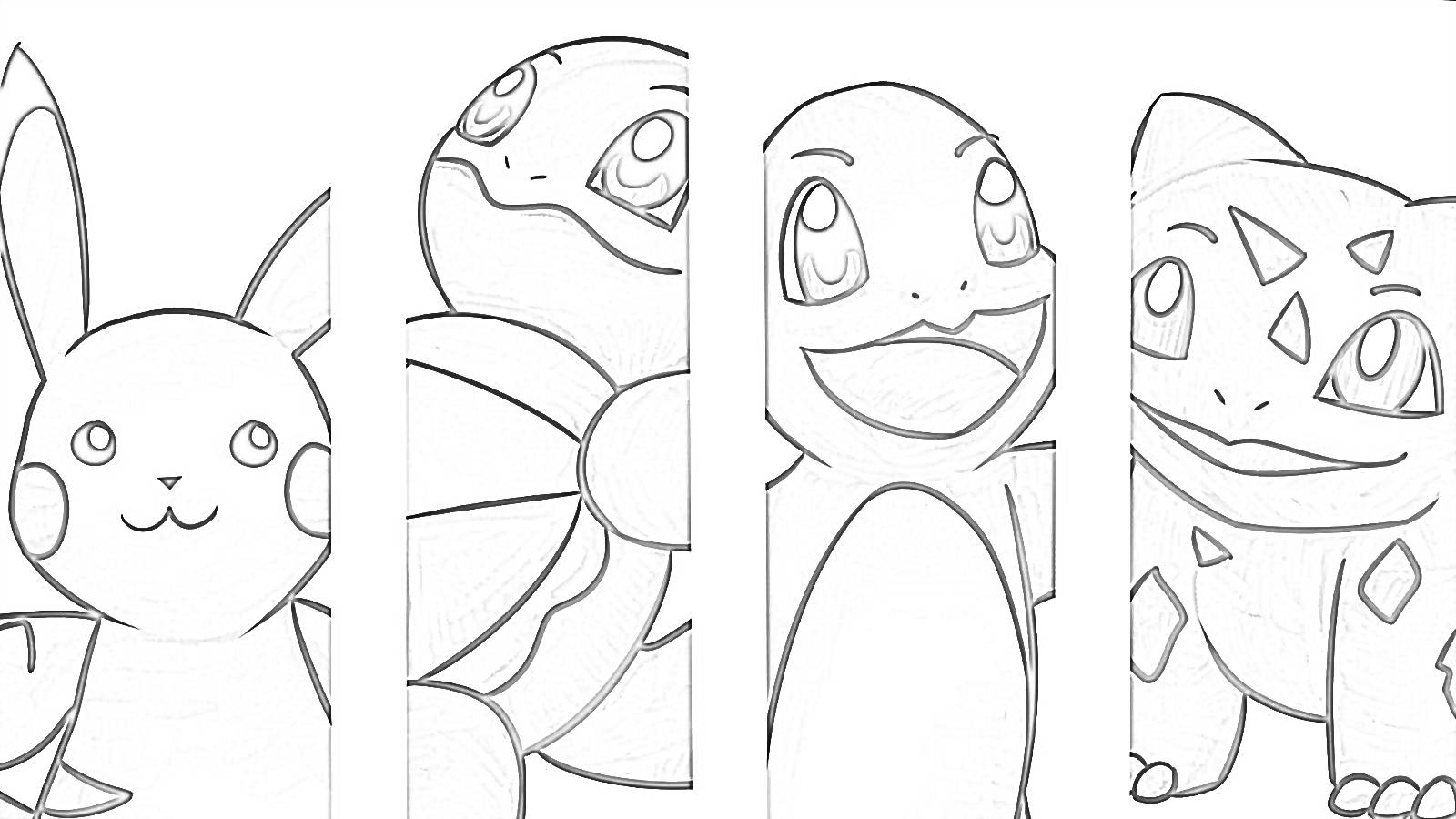 Cute Pokemons - Coloring page