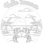 Hello Summer Coloring Page