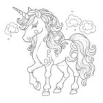 Page De Coloriage De La Licorne Rose