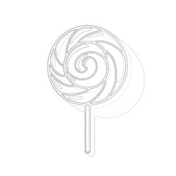 Sweet Lollipop - Printable Coloring page
