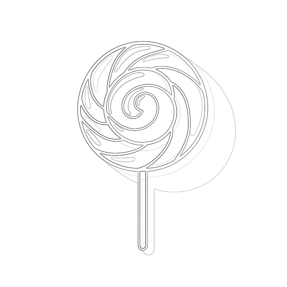 Sweet Lollipop Coloring Page