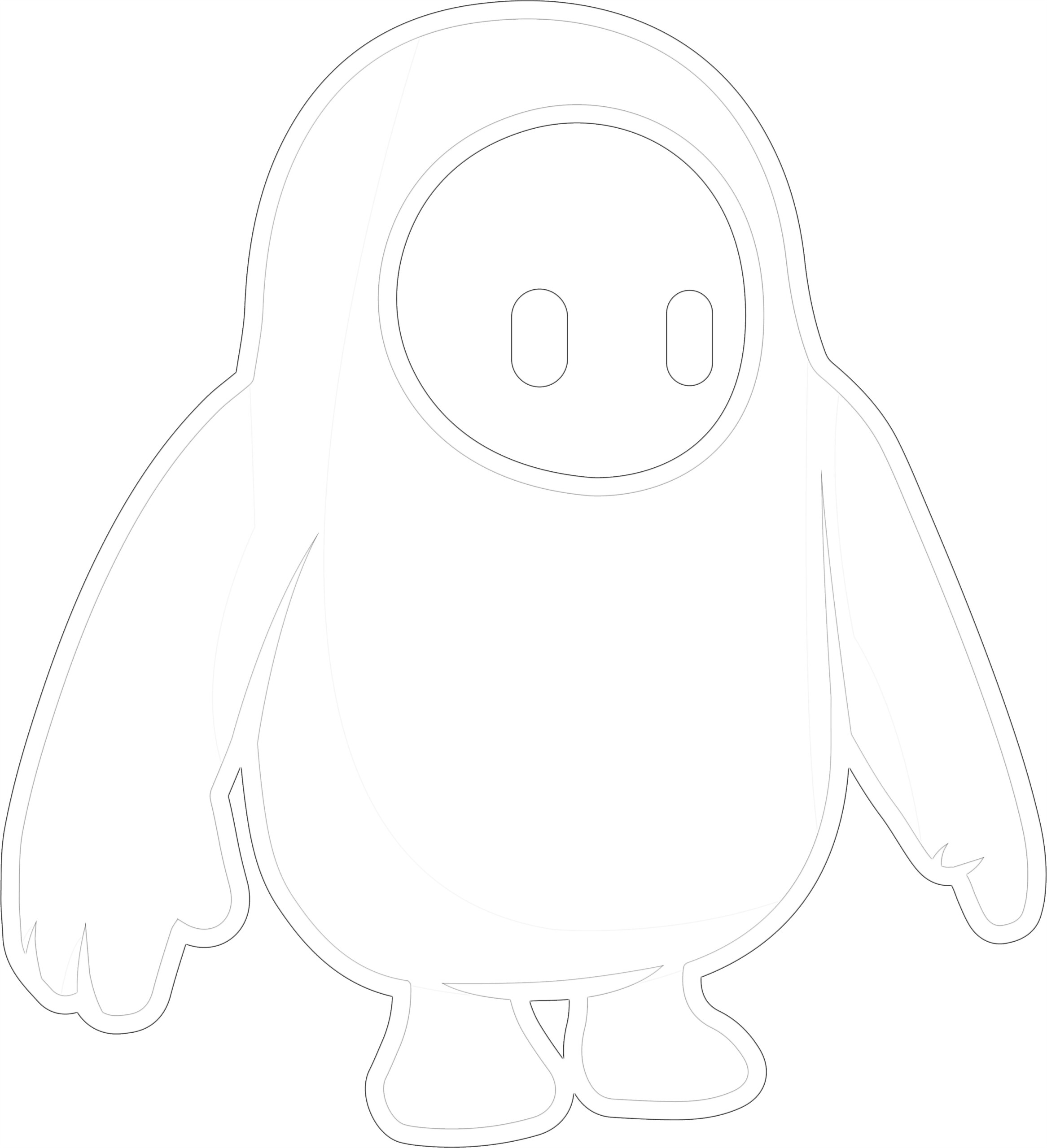 Squid Game Guard Triangle - Coloring page