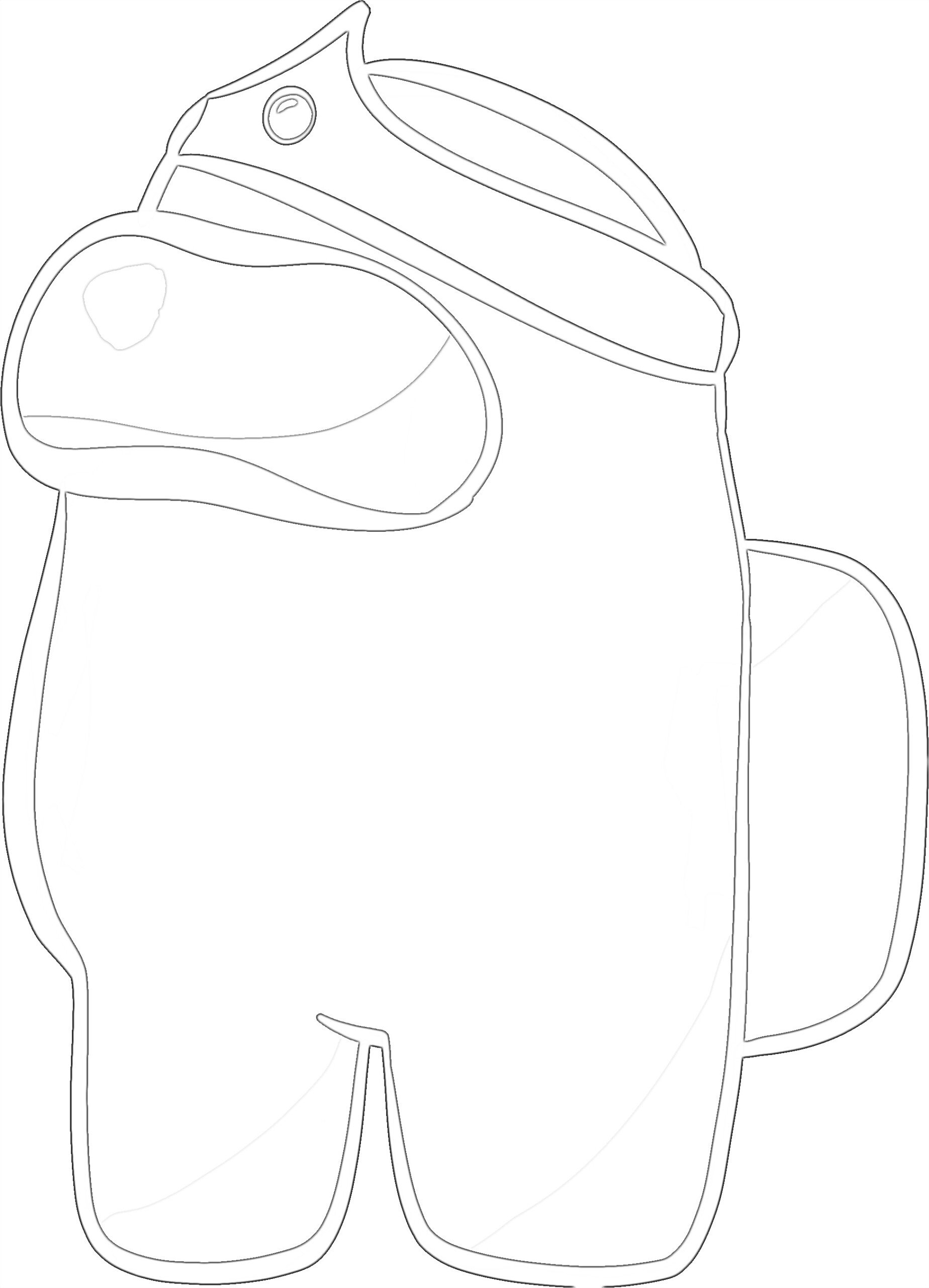 Among Us Crown - Coloring page