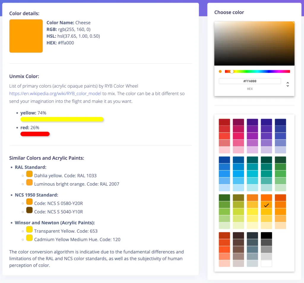 Color unmixing