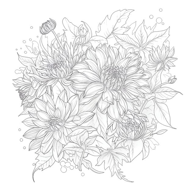 Adult Flowers Coloring Page | Coloring Pages Mimi Panda