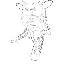 Roblox Skin Cow - Coloring page