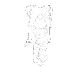 Roblox Anime Girl - Coloring page