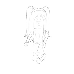 Roblox Funny Girl - Coloring page