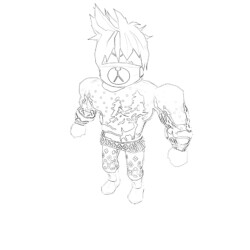 Roblox Skin Christmas Style - Coloring page