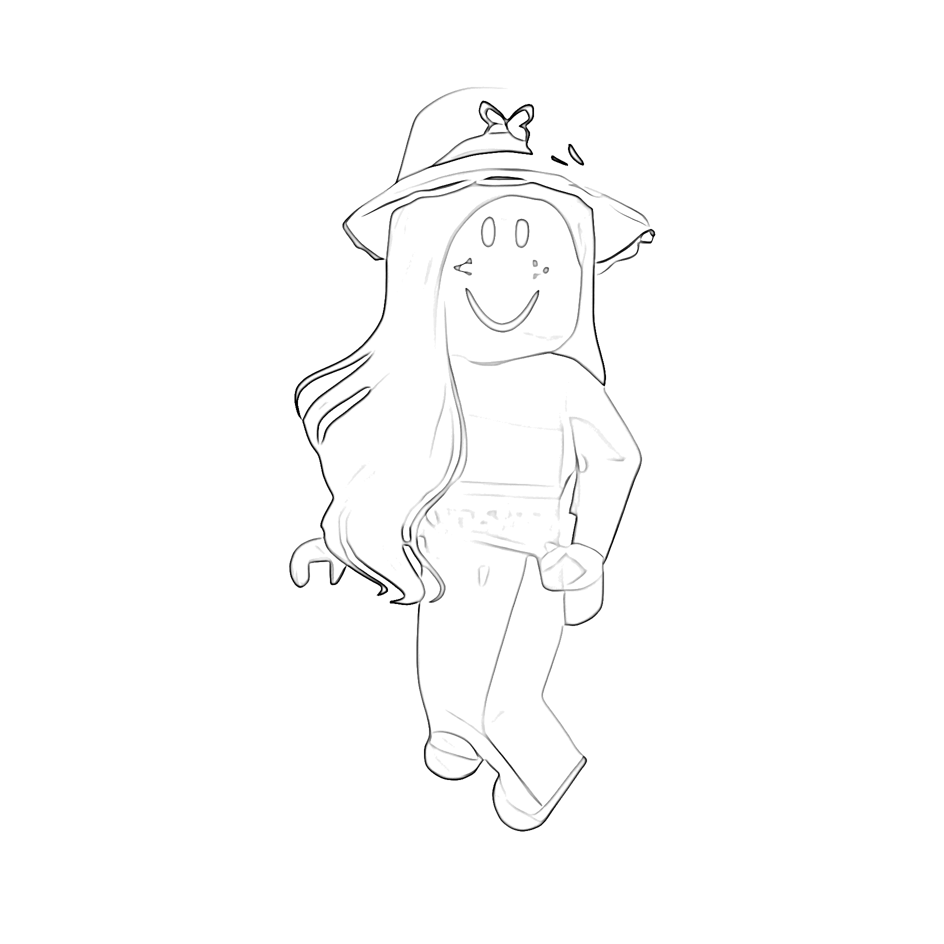 Roblox Skin Butterfly coloring page - Mimi Panda