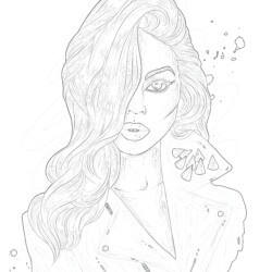 Girl Punk - Printable Coloring page