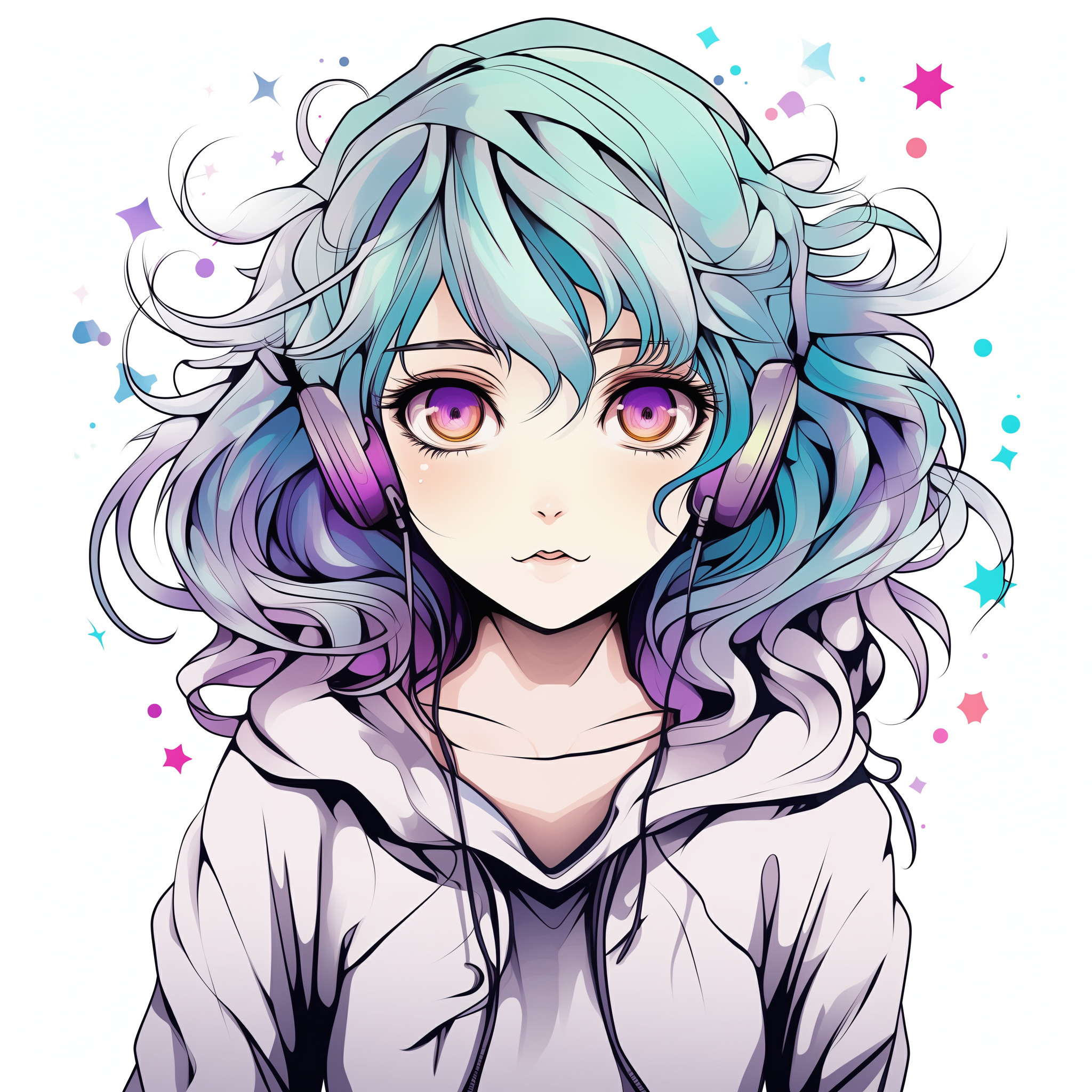  Printable Girl Anime Coloring Page - Mimi Panda Bildidee 
