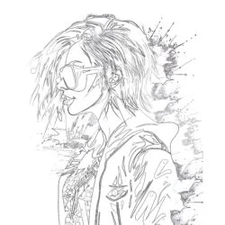 Girl Punk Coloring Page - Printable Coloring page