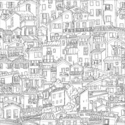 Adult Buildings - Printable Coloring page