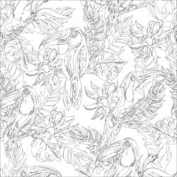 Adult Flowers - Coloring page