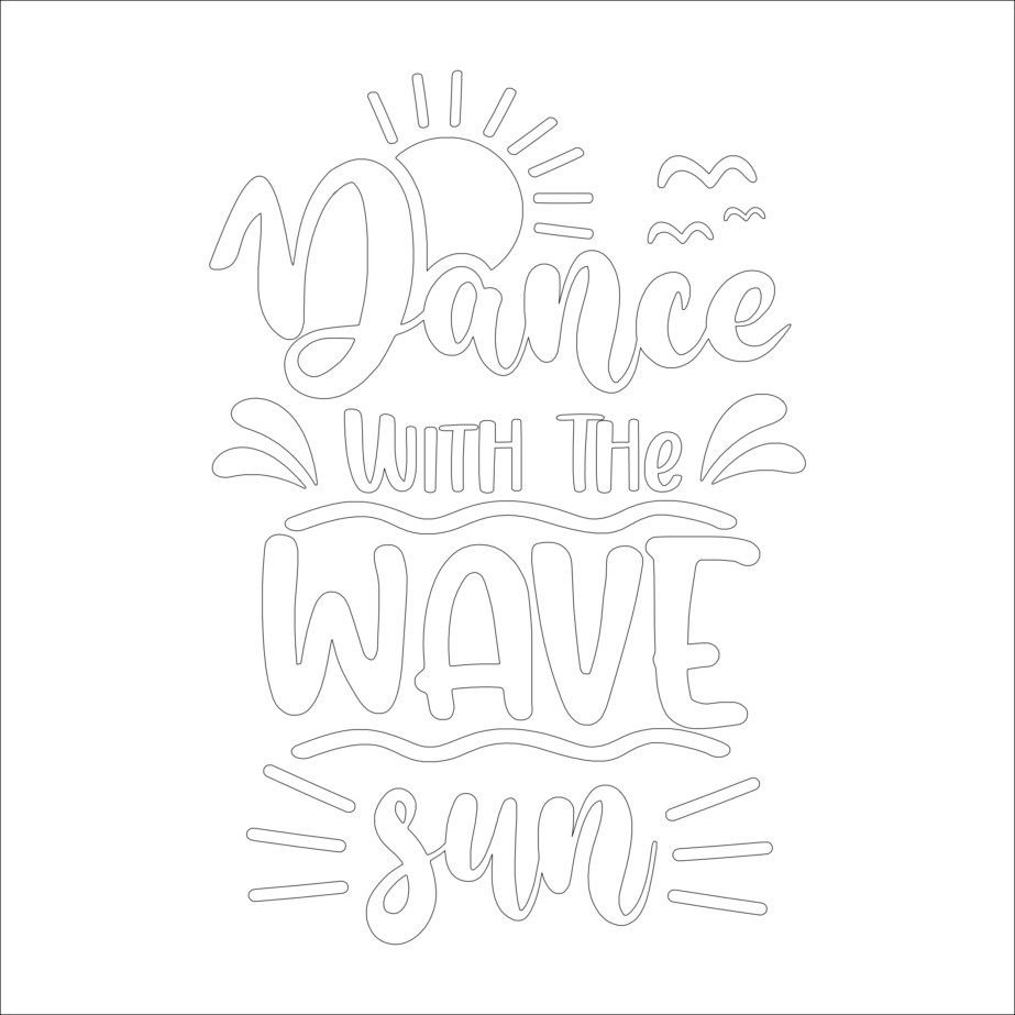 Dance With The Wave Sun - Coloring page
