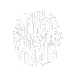 Never Give Up On Your Dreams - Printable Coloring page