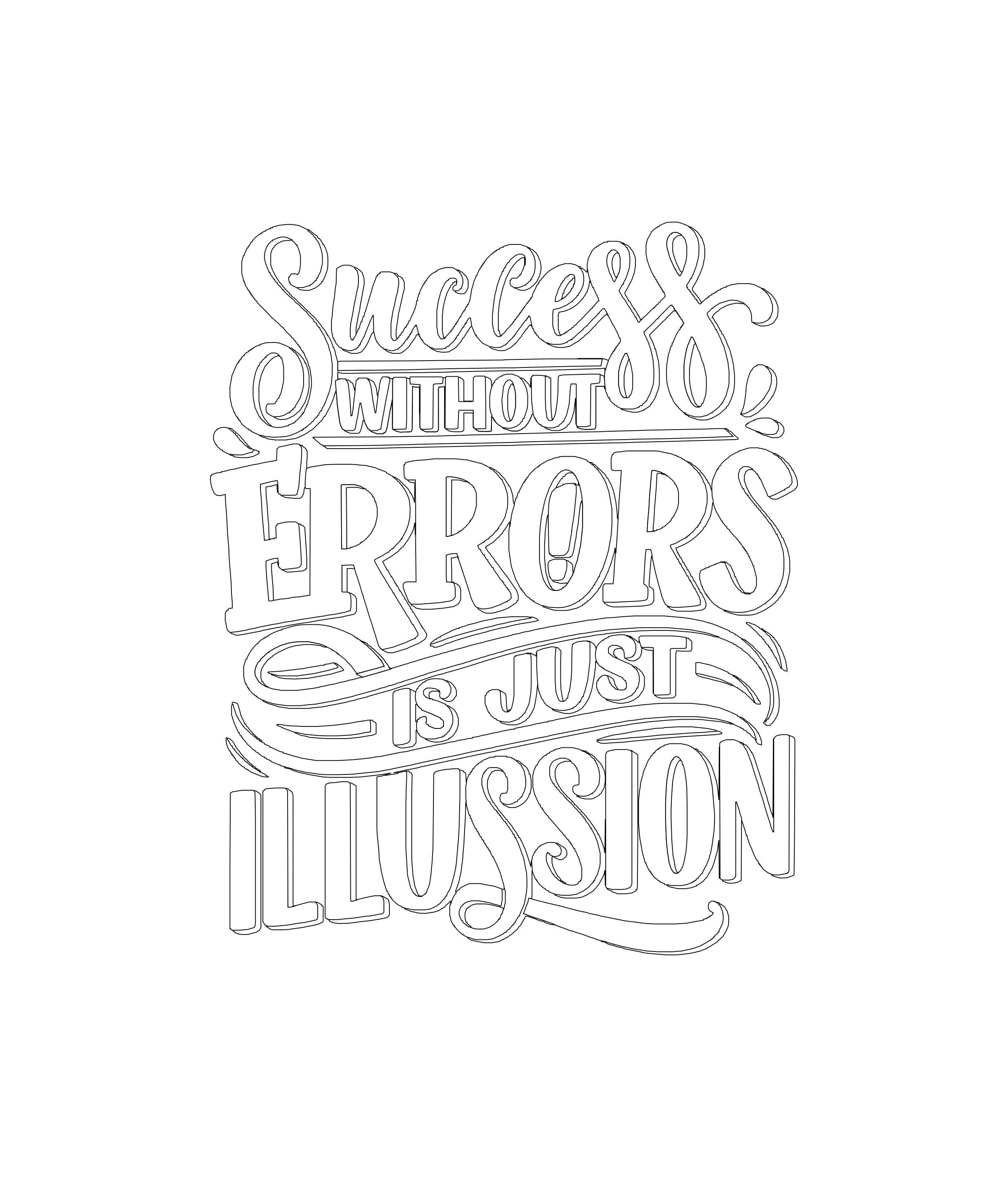 Success Without Errors - Coloring page