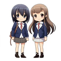 Anime Girls Wearing Japanese School Uniform - Origin image