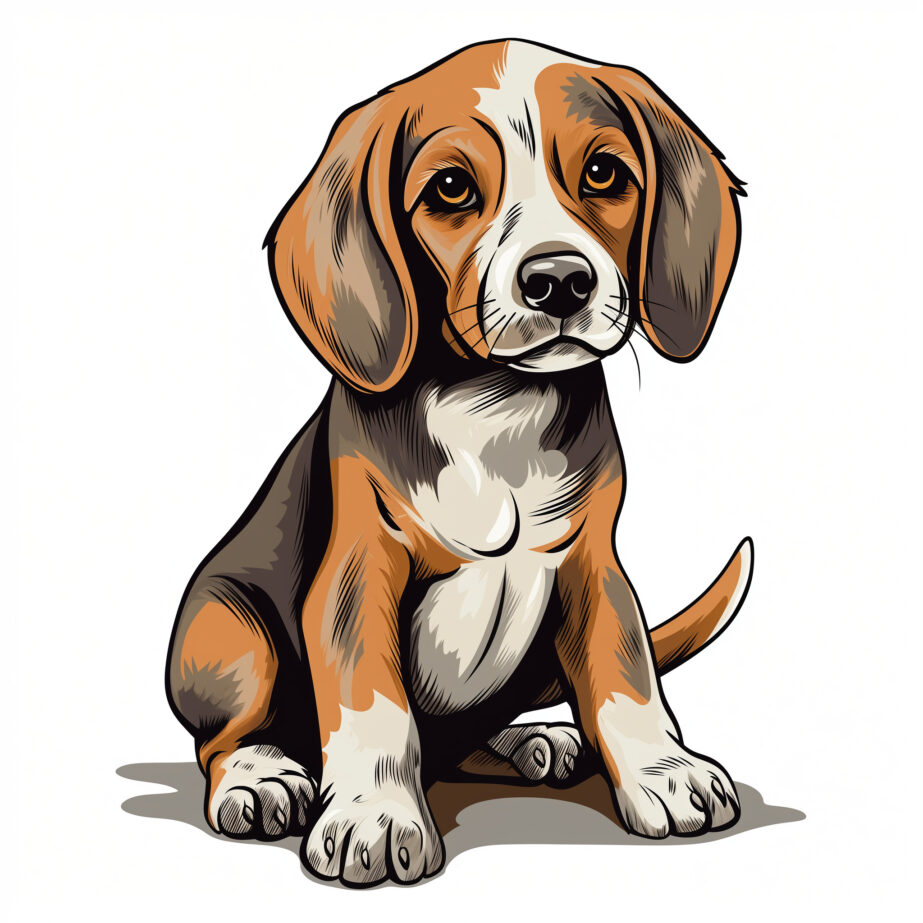 Beagle Dog Coloring Page 2Original image