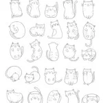 Different Cats Coloring Page