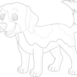 Beagle Dog - Printable Coloring page