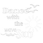 Dance With The Wave Sun Coloring Page