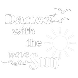 Dance With The Wave Sun - Printable Coloring page