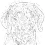 Dog Pop-Art Coloring Page