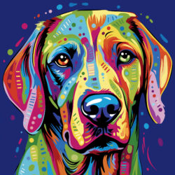 Hund Pop-Art Malvorlage - Ursprüngliches Bild