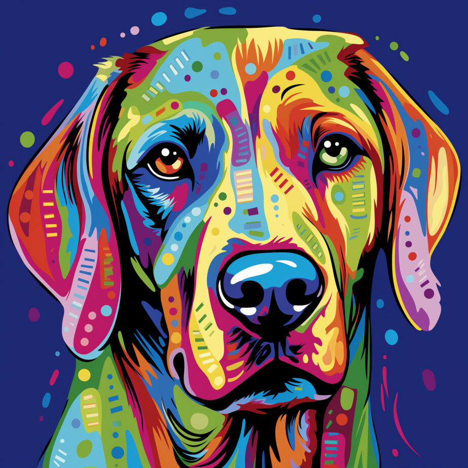 Pop-Art de Perros Página Para Colorear 2