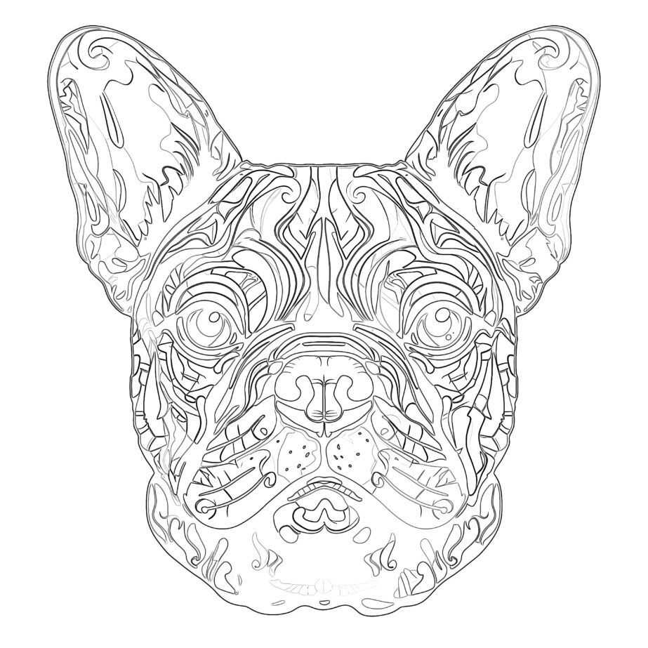 French Bulldog Coloring Page