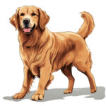 Golden Retriever Coloring Page 2