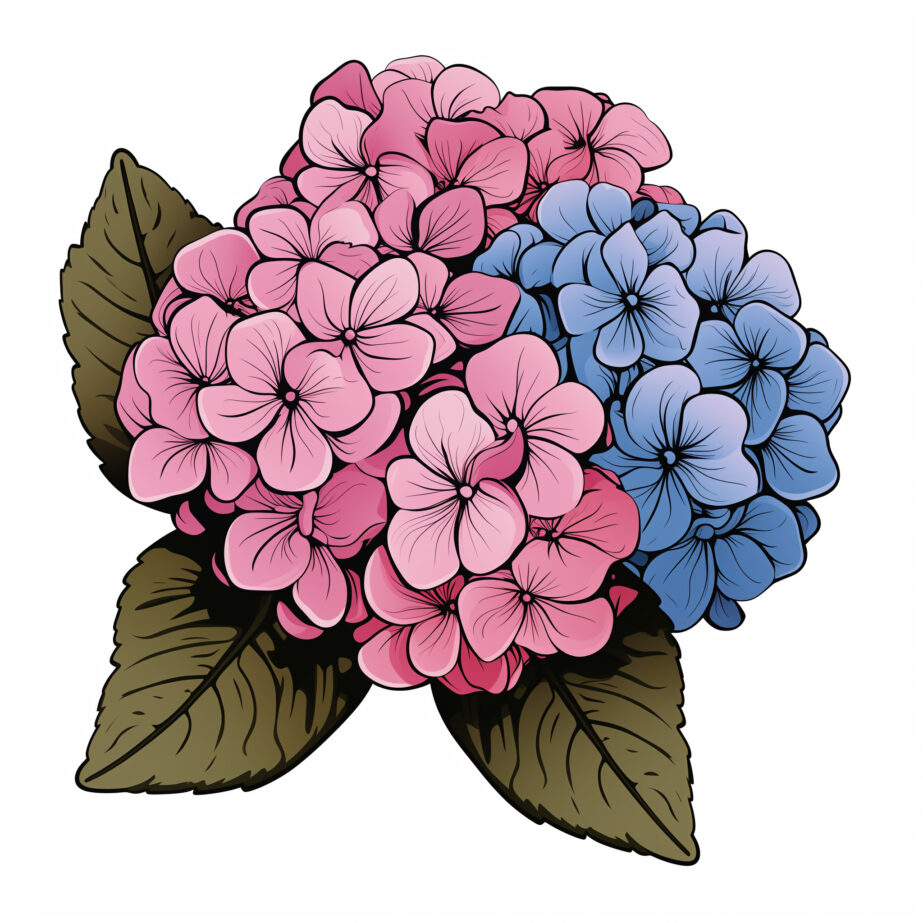 Flower Hydrangea Coloring Page 2Original image