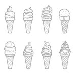 Ice Cream Collection Coloring Page