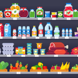 Food Products On Shop Self - Origin image