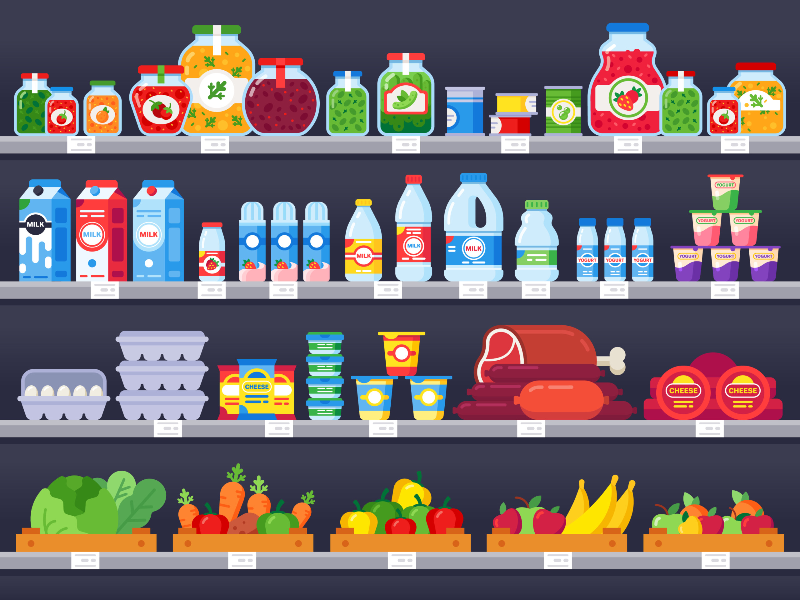 Food Products On Shop Self - Original image