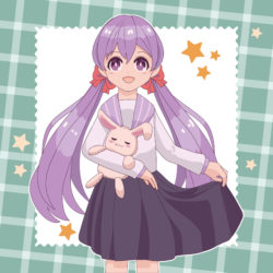 Anime Girl With Toy Rabbit - Origin image
