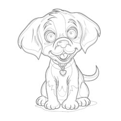 Puppy Dog - Printable Coloring page