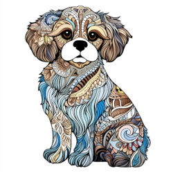 Zentangle Perro Página Para Colorear - Imagen de origen