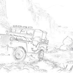Toyota Truck - Printable Coloring page