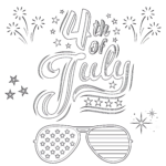 4th of July Coloring Page