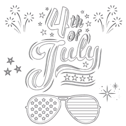 4th of July - Printable Coloring page