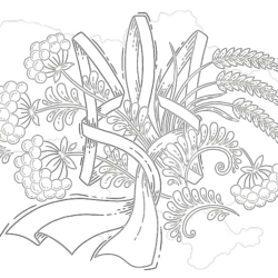 State Symbol Of Ukraine Trident - Printable Coloring page